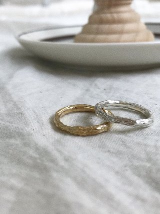 티에드(TIEDE) Woody Ring (Silver/Gold)