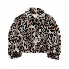 Multi Leopard Fur Jacket [Ivory]