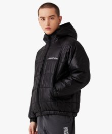 QUILTED PUFFER JACKET - BLACK