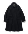 wool balmacaan coat black