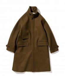 wool balmacaan coat brown