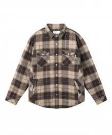 Check Quilted Shirts Brown