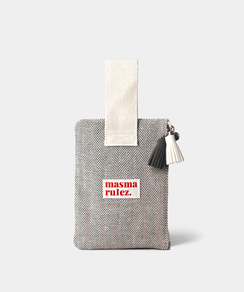 마스마룰즈 Strap pouch _ 헤링본 Black