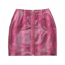 Python Zipper Mini Skirt [Pink]