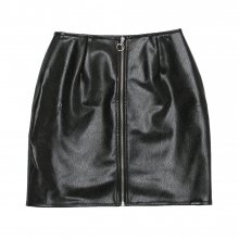 Python Zipper Mini Skirt [Black]