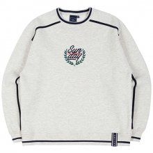 SHOULDER LINE SWEATSHIRT_MELANGE IVORY