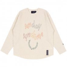 SUNDAY SYNDROME SCRIBBLE LOGO KNITWEAR_OATMEAL