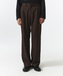 WIDE PANTS MEN JA [BROWN]