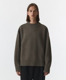 MOCK NECK KNIT MEN JA [TAUPE]