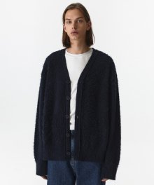 MOHAIR CARDIGAN MEN JA [NAVY]