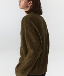 MOHAIR CARDIGAN MEN JA [KHAKI]