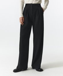 WOOL OVER PANTS WOMEN JA [BLACK]