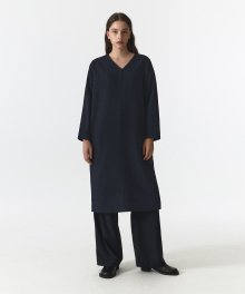 WOOL OVER DRESS WOMEN JA [NAVY]