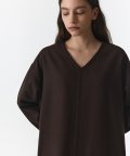 WOOL OVER DRESS WOMEN JA [BROWN]