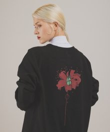 【彼岸花】[피안화] 스웨트 셔츠 ʙ 【BLACK】