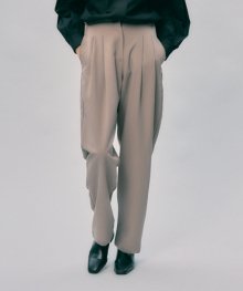 TWO TUCK HIGHRISE PANTS_BEIGE