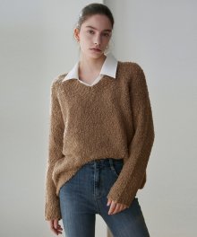 Boucle Y Sweater_Mocha