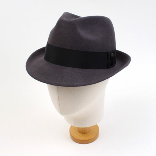 BU Gray Short Wool Fedora 울페도라