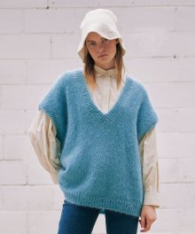 Cozy Kid Wool Knit Vest_Blue