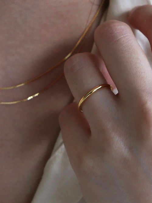 멕코이(MCCOII) [set]basic bold ring(gold)