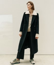 베이직 더블 코트 BASIC DOUBLE COAT - BLACK