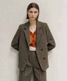 울 더블 자켓 WOOL DOUBLE JACKET - BROWN