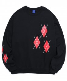 BIG ARGYLE SWEATSHIRTS (BLACK)