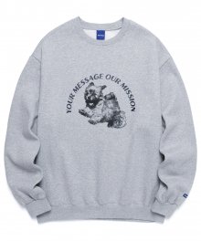 PUPPY STAMP SWEATSHIRTS (MELANGE GRAY)