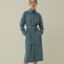 Trench Dress-Blue