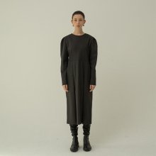 Two Pleated Dress-Darkgray