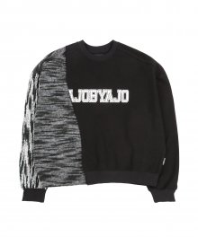 [기모] Oversized Twofold Vintage Sweatshirt [Black]