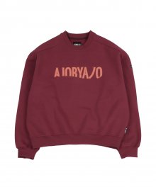 [기모] Oversized Logo Sweatshirt [Burgundy]