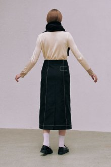 Marais Stitch Skirt_Black
