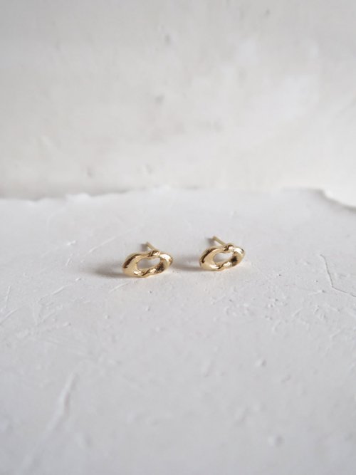 TINY WAVE PENDENT EARRING [2 COLOR]