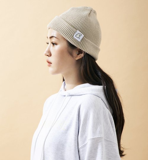 어퍼스트로피 콤마() REVERSIBLE IV LABEL SHORT BEANIE (Beige) 상품 이미지