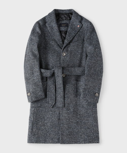 Однобортное пальто из шерсти [Navy]