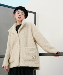 HIGH NECK BOUCLE MUSTANG / IVORY