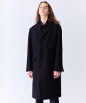 아워스코프() Melton Single Chesterfield Coat (Black)
