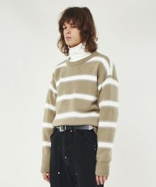 DWS STRIPE MOHAIR SWEATER(GREY)