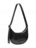 Round Belt Strap Bag in Black VX1SG511-10