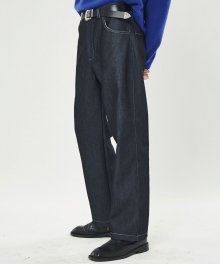 DWS SLEEK DENIM TROUSERS(NAVY)