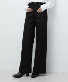 STRAIGHT COTTON PANTS IN BLACK