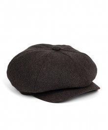 LB HEAVY TWILL NEWSBOY CAP (dark brown)