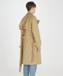 Double layered trench Coat_ Beige
