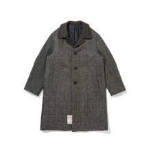 patchwork harris tweed coat_CWCAW20814BRX