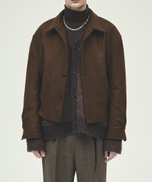 BROWN wool short jacket(MJ101)