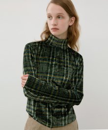 R CHECK VELVET POLA T-SHIRT