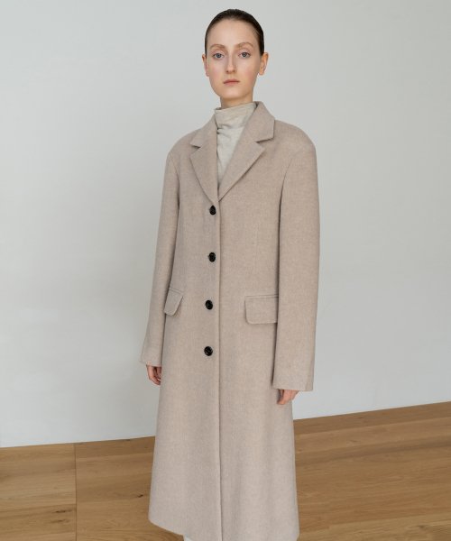 WOOL BLEND однобортный длинный пальто