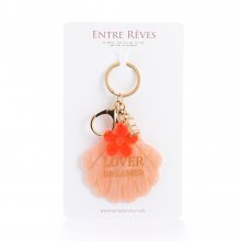 PEACH SHELL LOVER DREAMER KEYRING