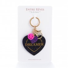 NAVY HEART DREAMER KEYRING